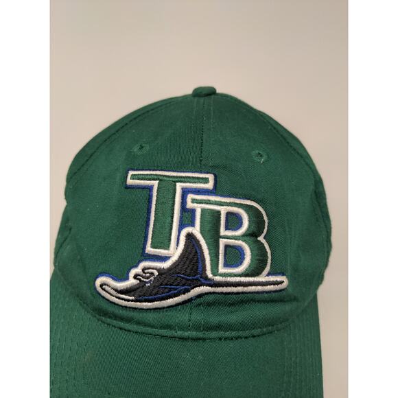 Team MLB Tampa Bay Rays Strapback Hat Outdoor Cap Size S/M Green Embroidered - Picture 3 of 11